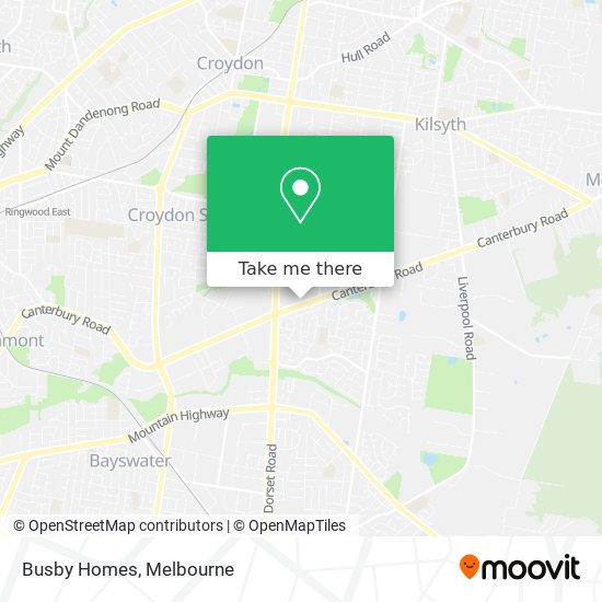 How to get to Busby Homes in Bayswater North by Bus or Train?