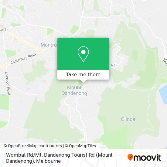 Mapa Wombat Rd / Mt. Dandenong Tourist Rd (Mount Dandenong)