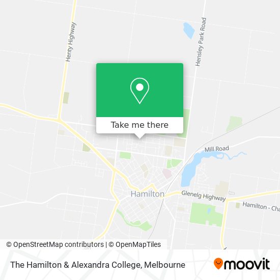 The Hamilton & Alexandra College map