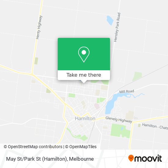 May St/Park St (Hamilton) map