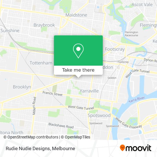 Rudie Nudie Designs map