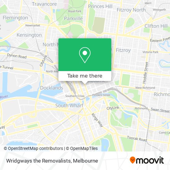 Mapa Wridgways the Removalists