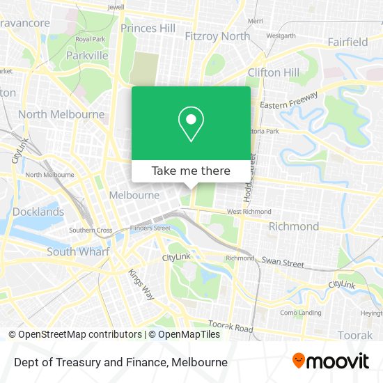 Dept of Treasury and Finance map