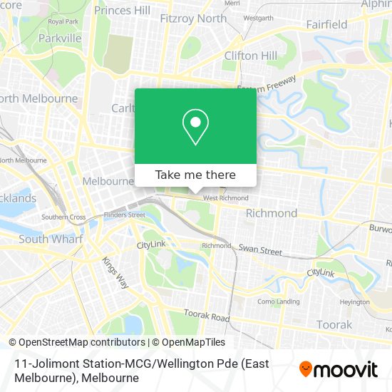 11-Jolimont Station-MCG / Wellington Pde (East Melbourne) map