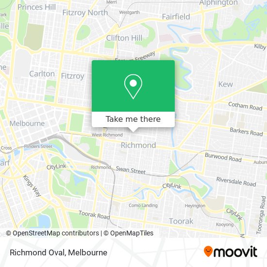 Richmond Oval map