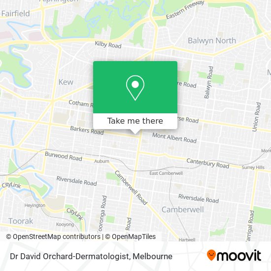 Dr David Orchard-Dermatologist map