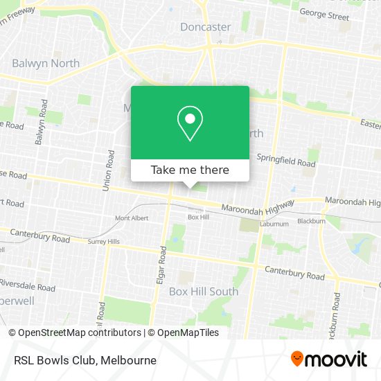 RSL Bowls Club map