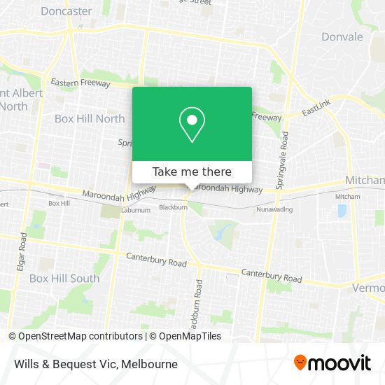 Wills & Bequest Vic map