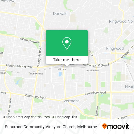 Suburban Community Vineyard Church map