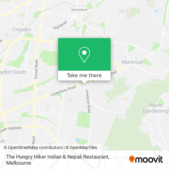 The Hungry Hiker Indian & Nepali Restaurant map