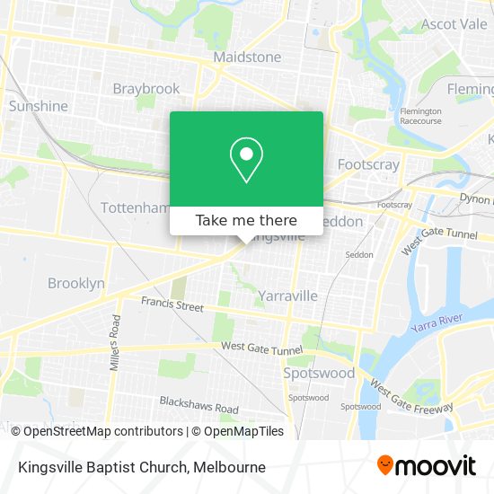 Kingsville Baptist Church map