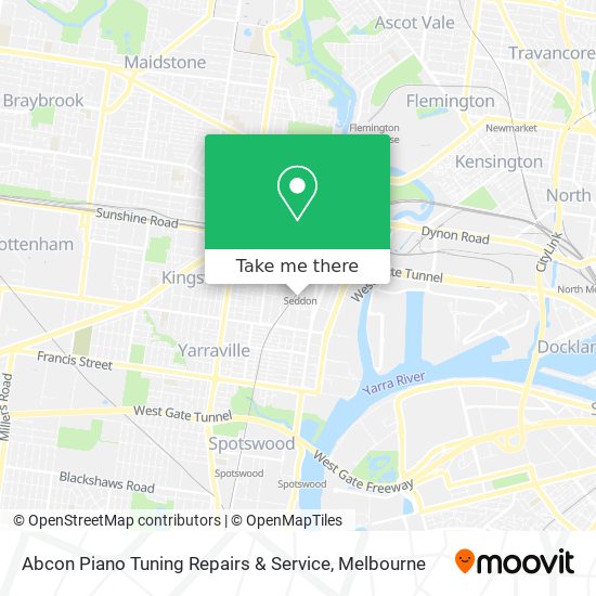 Abcon Piano Tuning Repairs & Service map