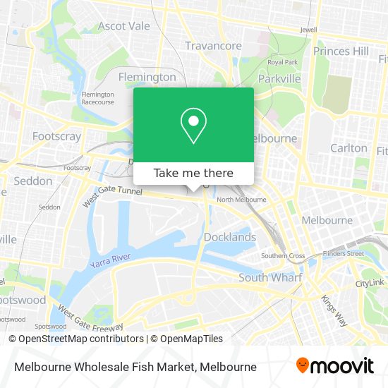 Melbourne Wholesale Fish Market map
