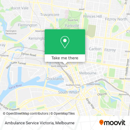 Mapa Ambulance Service Victoria
