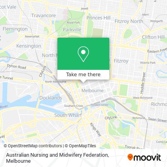 Australian Nursing and Midwifery Federation map