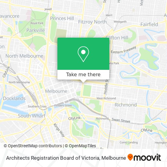 Architects Registration Board of Victoria map