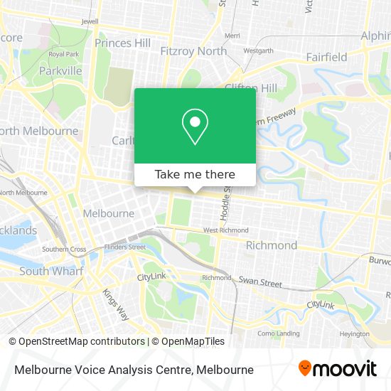 Melbourne Voice Analysis Centre map