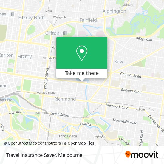 Travel Insurance Saver map