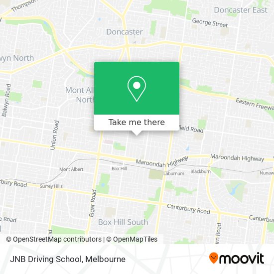 JNB Driving School map
