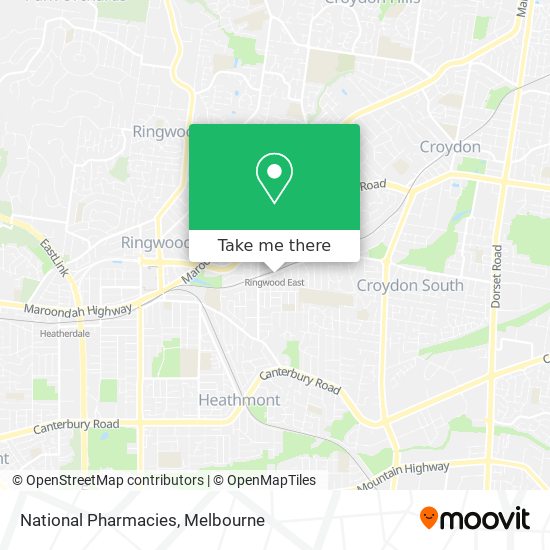 National Pharmacies map