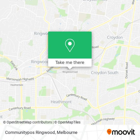 Communitypos Ringwood map