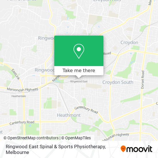 Ringwood East Spinal & Sports Physiotherapy map