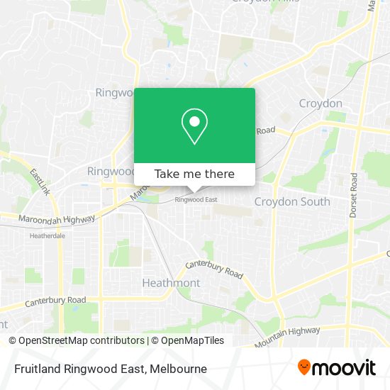 Fruitland Ringwood East map