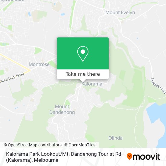 Kalorama Park Lookout / Mt. Dandenong Tourist Rd map