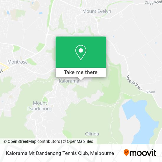 Mapa Kalorama Mt Dandenong Tennis Club