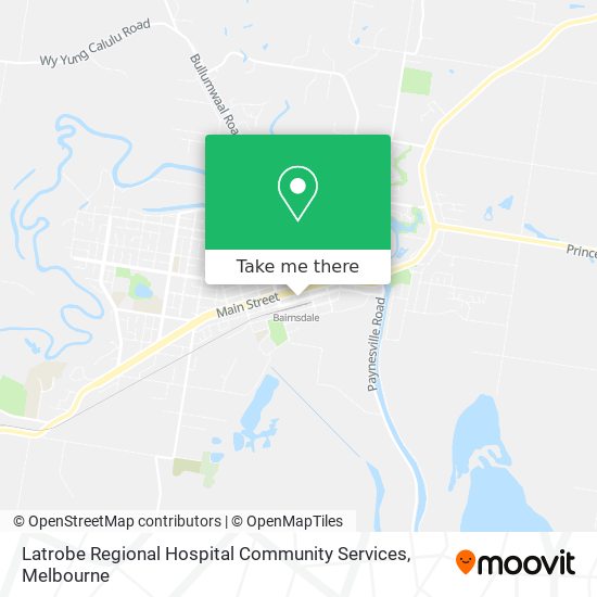 Latrobe Regional Hospital Community Services map