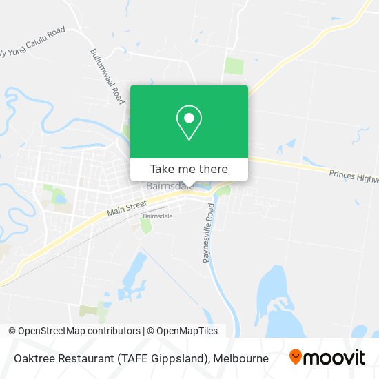 Oaktree Restaurant (TAFE Gippsland) map