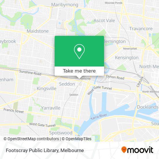 Footscray Public Library map