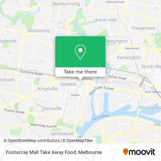 Footscray Mall Take Away Food map