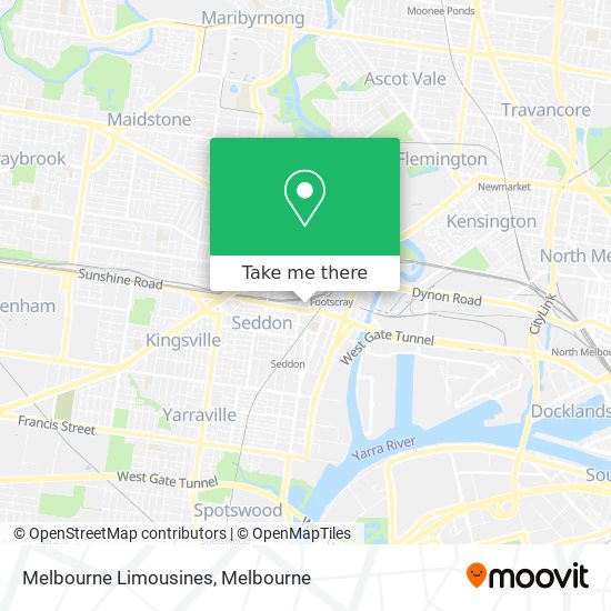 Melbourne Limousines map