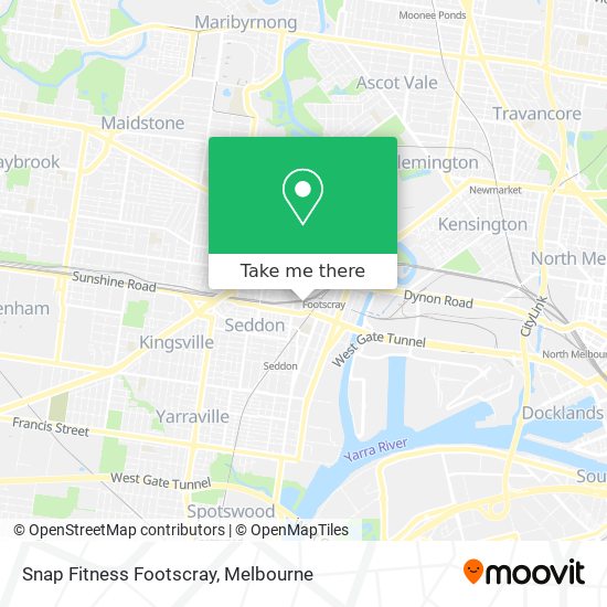 Snap Fitness Footscray map