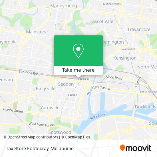 Mapa Tax Store Footscray