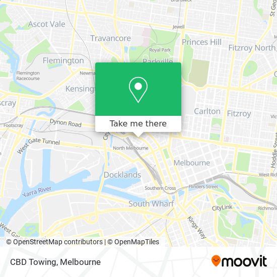 CBD Towing map