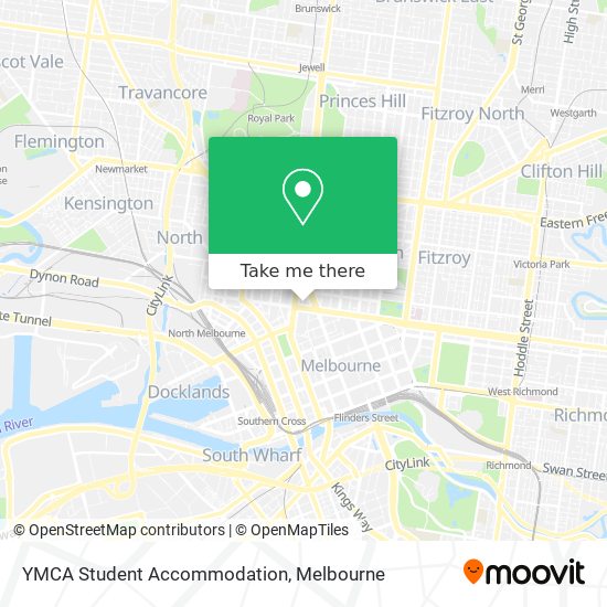 YMCA Student Accommodation map