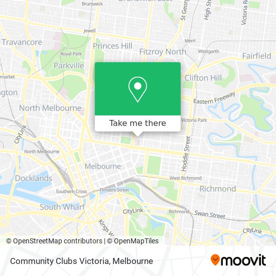 Community Clubs Victoria map