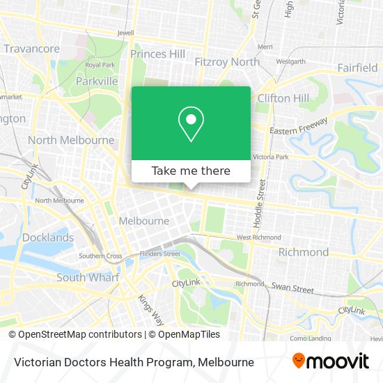 Victorian Doctors Health Program map