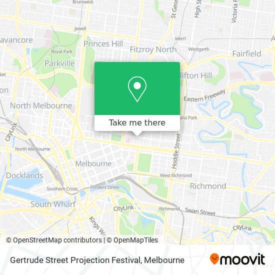 Gertrude Street Projection Festival map