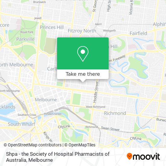 Shpa - the Society of Hospital Pharmacists of Australia map