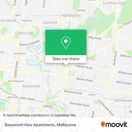 How to get to Beaumont Kew Apartments by Bus Train or Tram