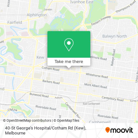 40-St George's Hospital / Cotham Rd (Kew) map