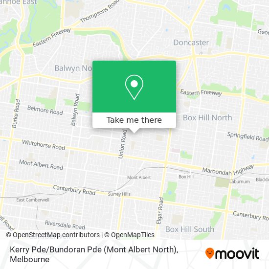 Kerry Pde / Bundoran Pde (Mont Albert North) map