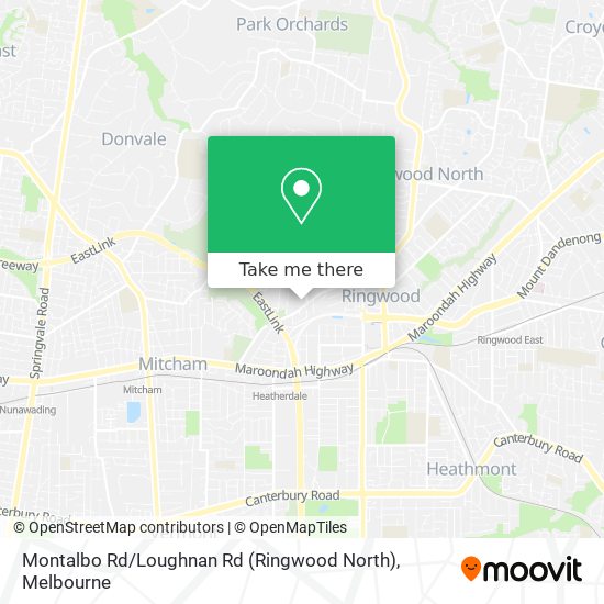 Montalbo Rd / Loughnan Rd (Ringwood North) map