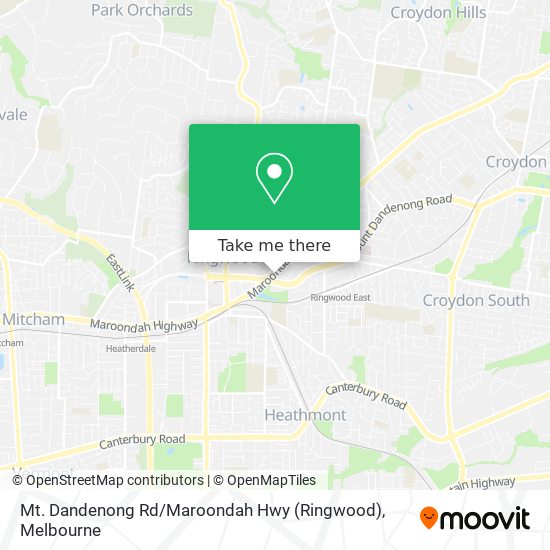 Mapa Mt. Dandenong Rd / Maroondah Hwy (Ringwood)