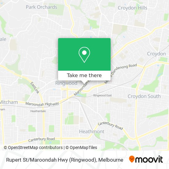 Rupert St / Maroondah Hwy (Ringwood) map