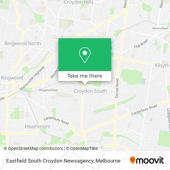 Eastfield South Croydon Newsagency map