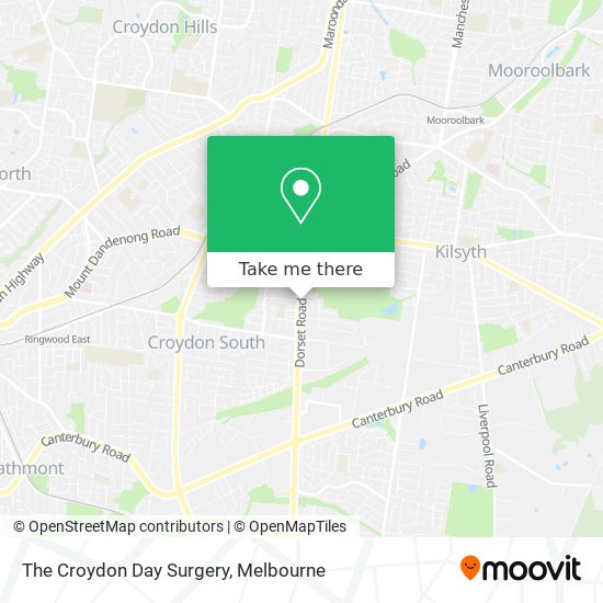 The Croydon Day Surgery map